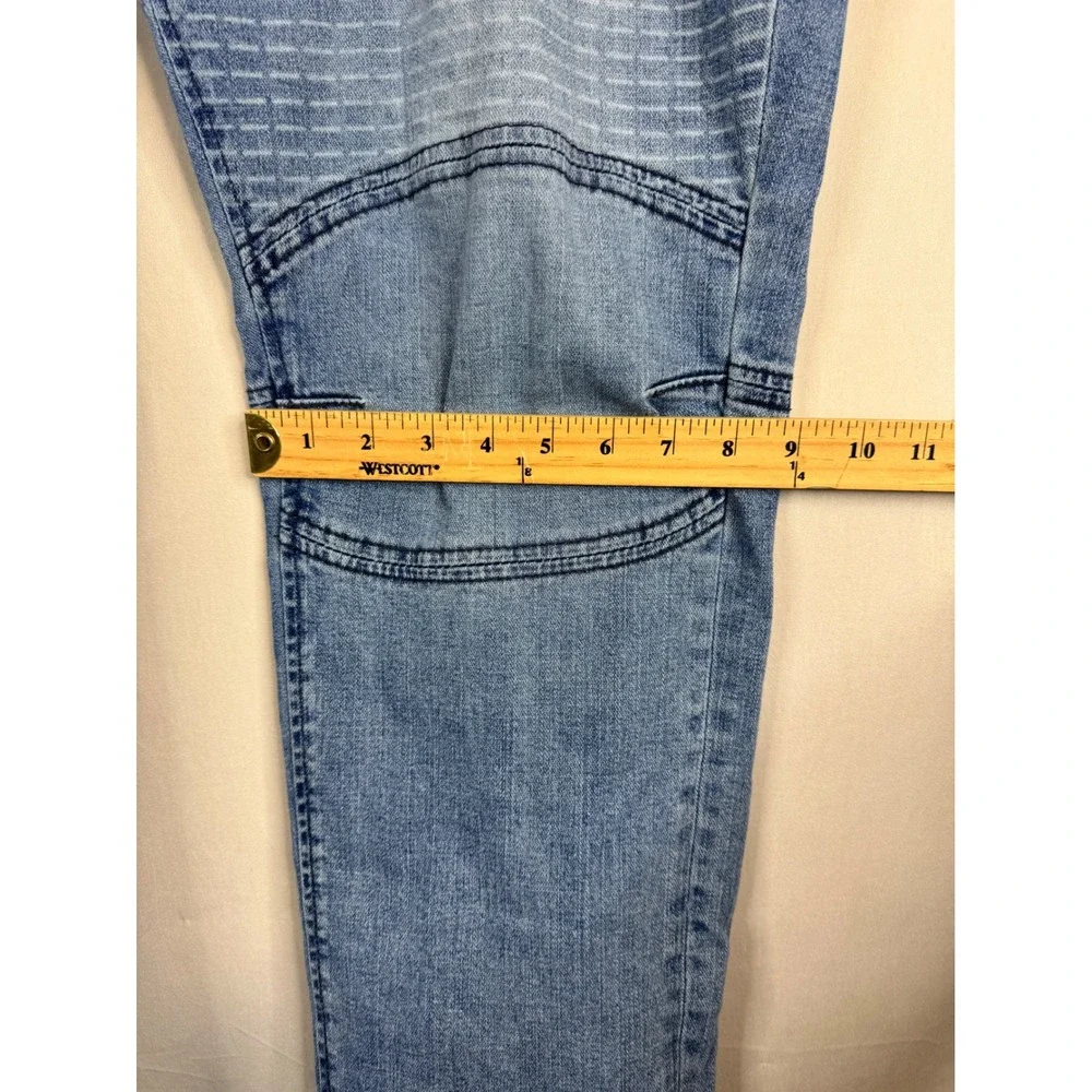 True Religion Rocco Relaxed Skinny Moto Jeans Light Wash‎ Blue Men 44X34